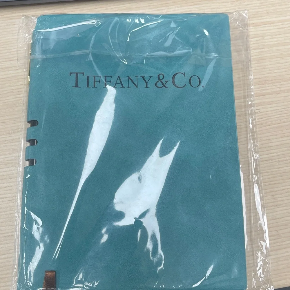 TIFFANY & CO. Suede Leather Notebook & Pen